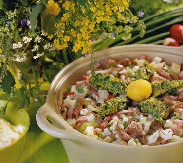 окрошка мясная +на кефире